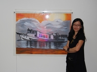 「遺落在海的記憶」 何佳真創作個展 作品搭配聲控裝置 民眾於現場可與作品互動