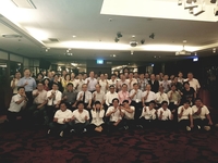 大會首日活動圓滿結束(第二排左三高科大董正釱處長、第二排右五臺大蔣本基特聘教授、第二排右六美國德拉瓦大學黃金寶講座教授)