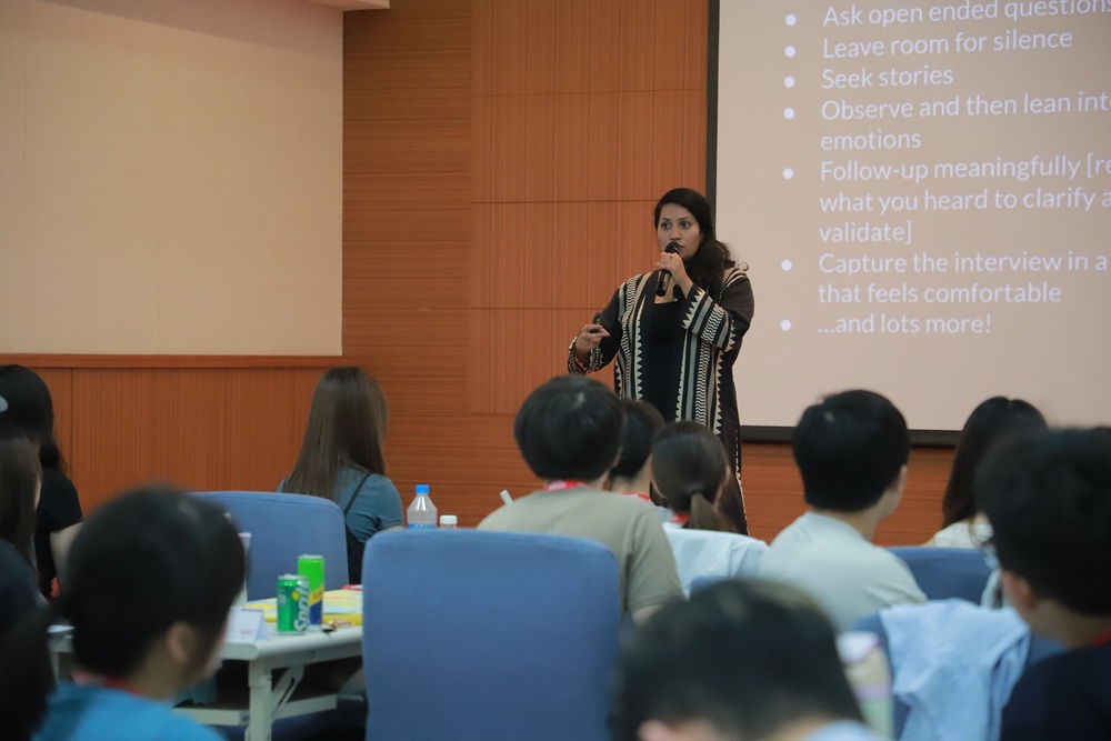 本次DFT活動邀請史丹佛大學(Stanford University)D. School 設計學習體驗總監 Manasa Yeturu擔任工作坊講師